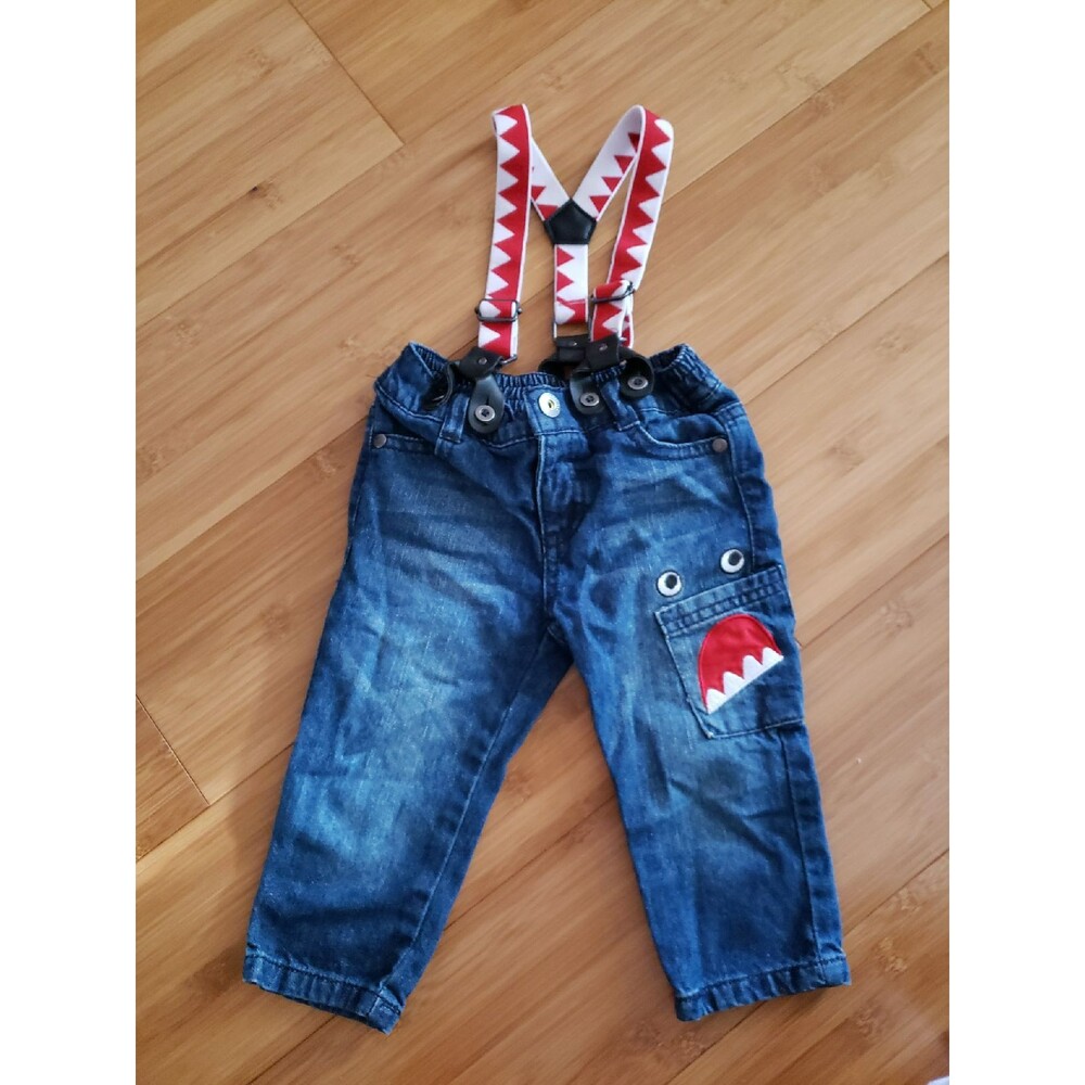 Adorable Monster Overalls 12m